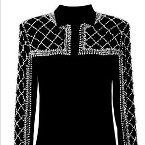 NEW Balmain x H&M black beaded top SIZE 6